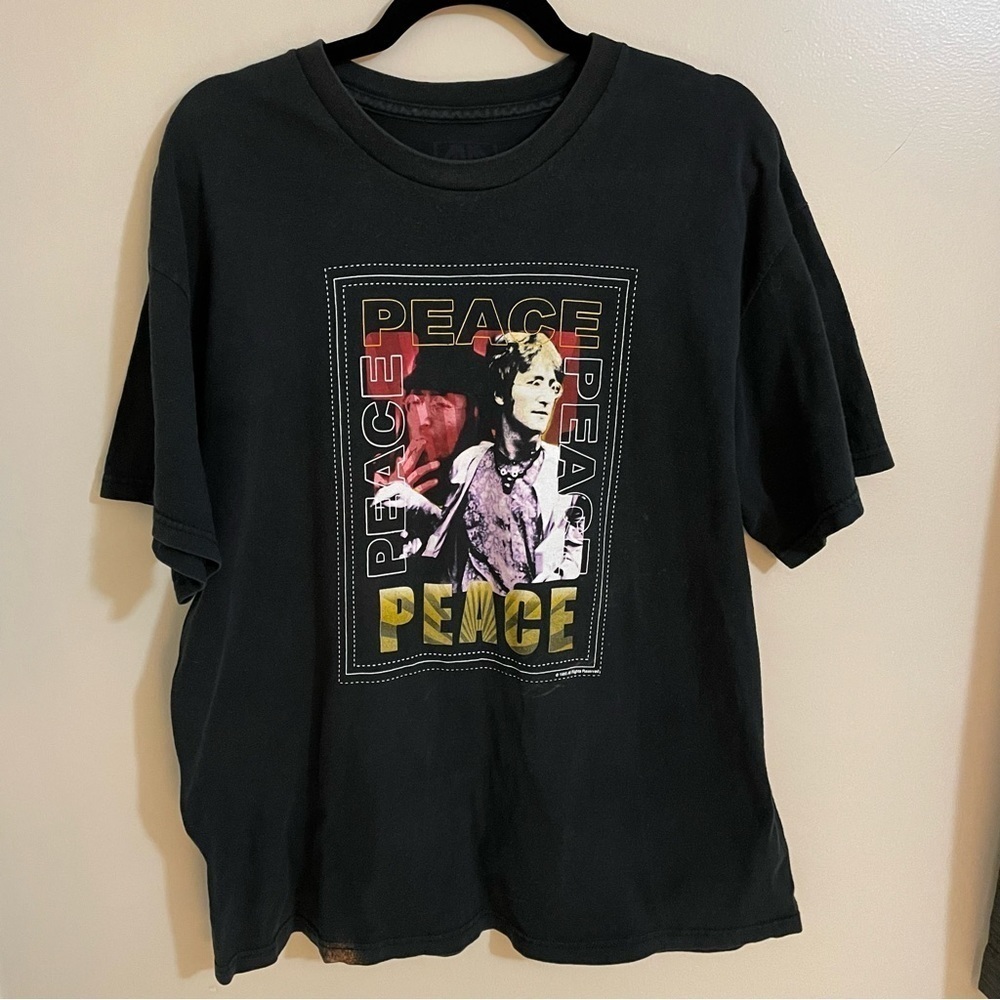 Authentic mystic marquee rare vintage 1985 john lennon peace graphic band tee,